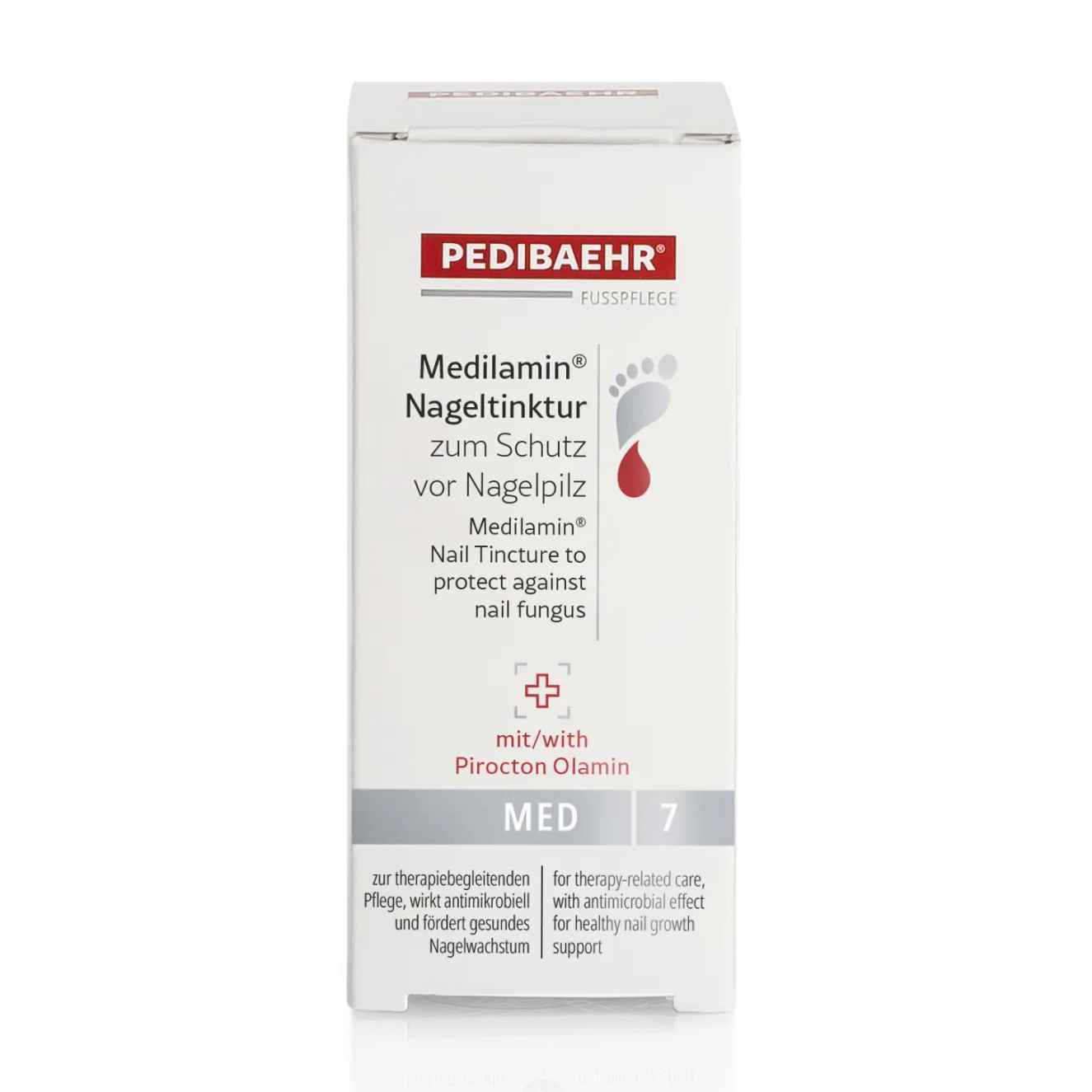 PEDIBAEHR Medilamin® Nageltinktur in Pinselflasche – für pilzbefallene Nägel, 15ml, Umkarton