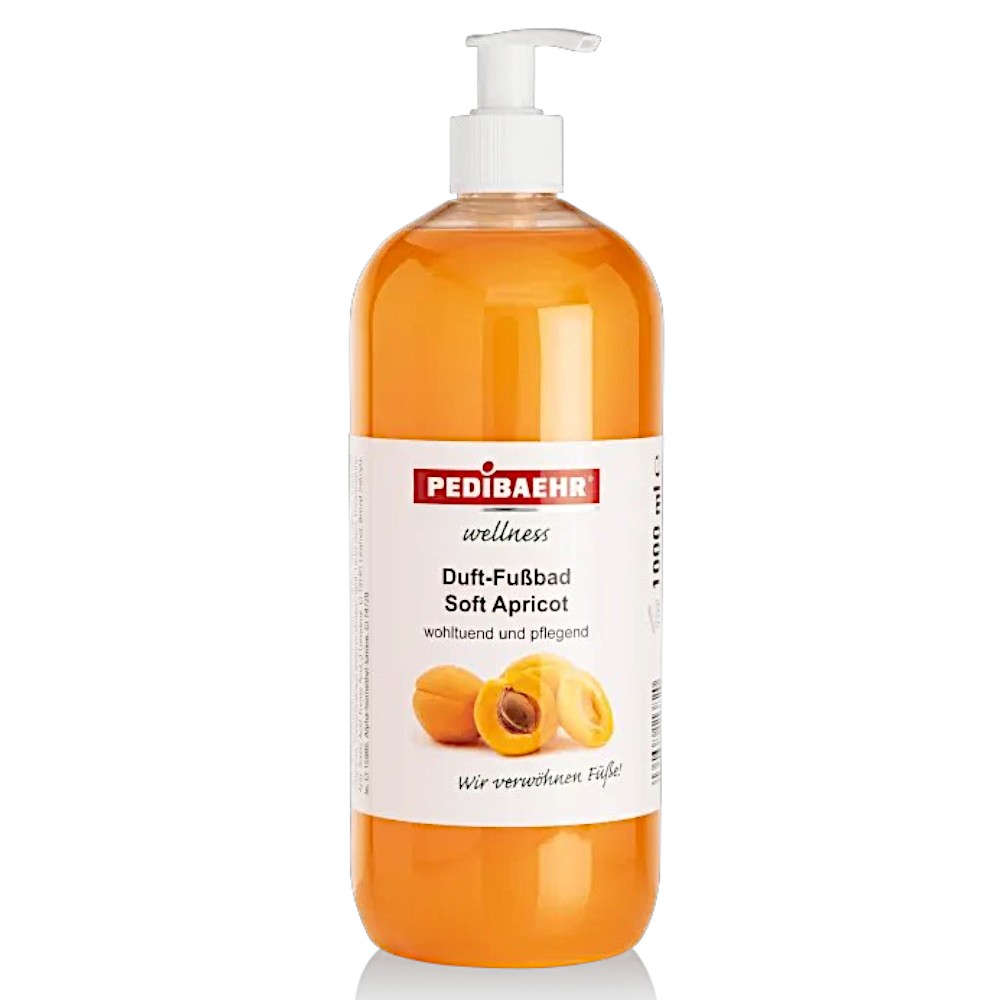 PEDIBAEHR Wellness Duft-Fussbad Soft Apricot, 1000ml, Flasche