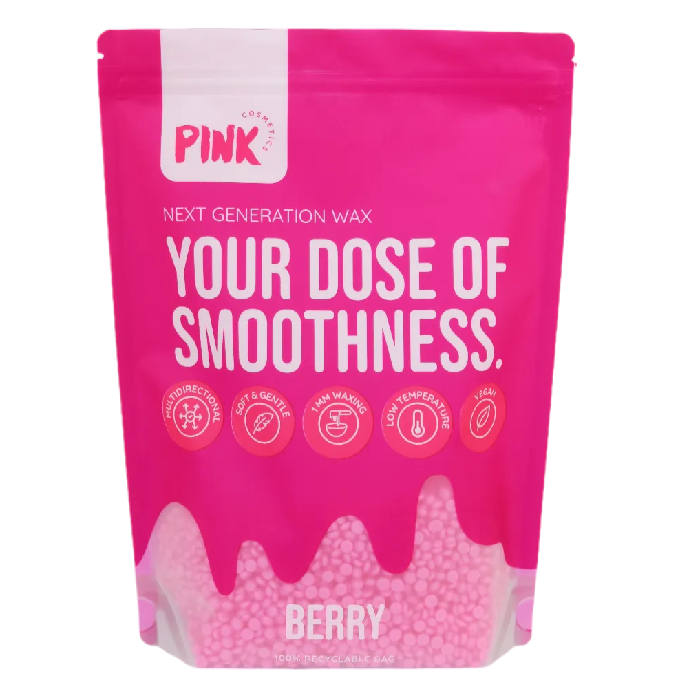 PINK COSMETICS Next Generation Wax – flexibles Premium-Wachs, 800g, Berry Verpackung