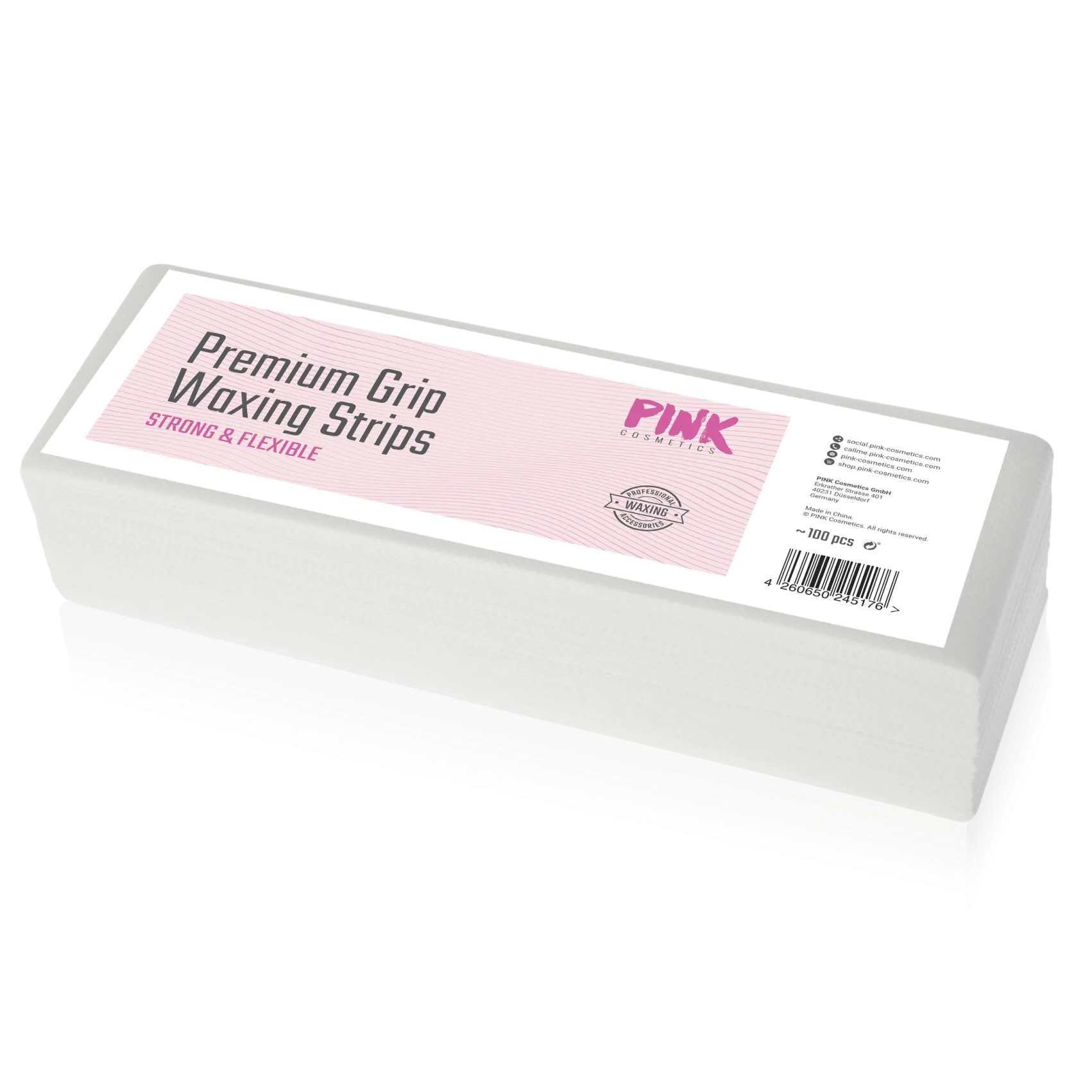 PINK COSMETICS Waxing Stripes – Textilfreie Premium-Vliesstreife, 100stk