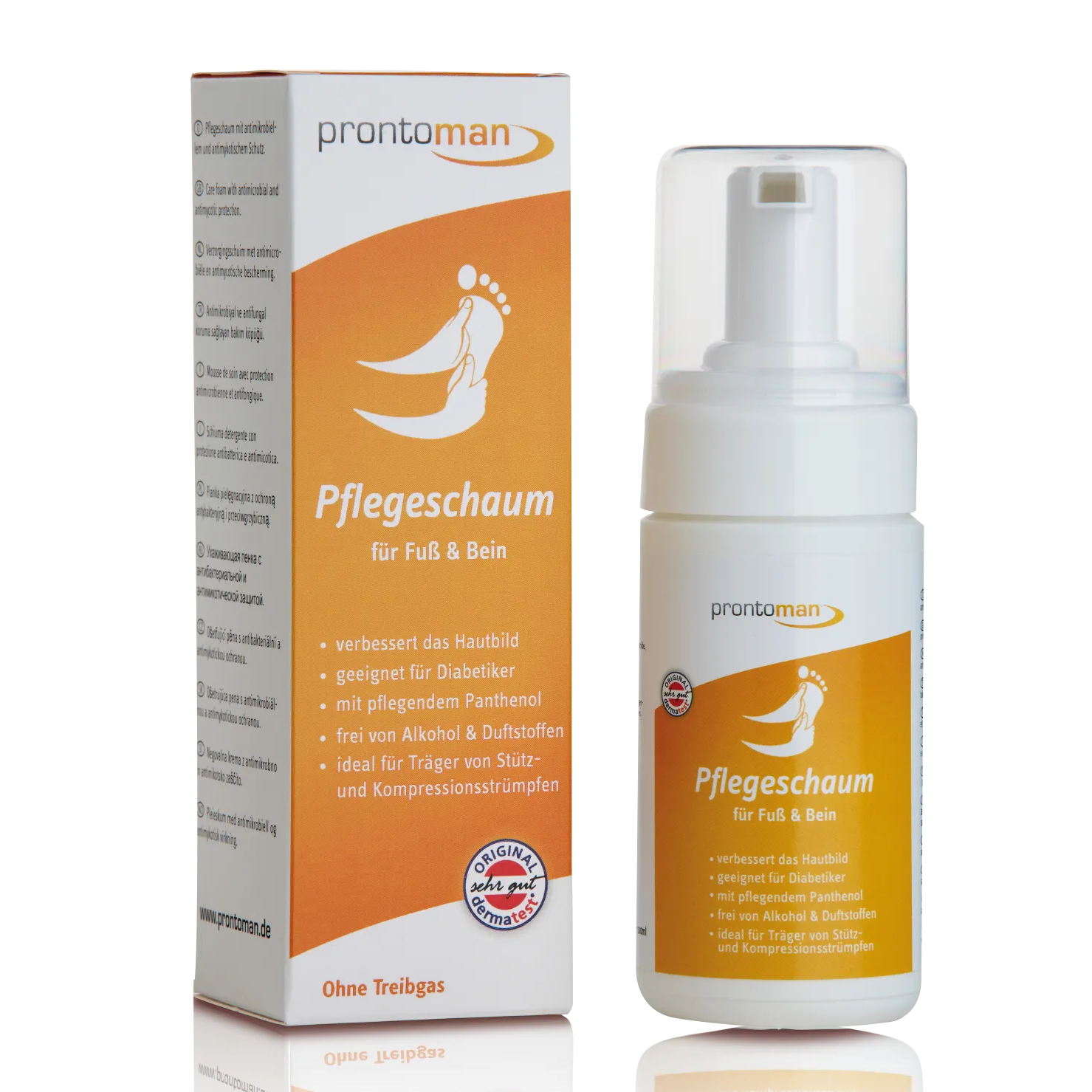 PRONTOMAN Pflegeschaum – für Fuß und Bein, 100ml