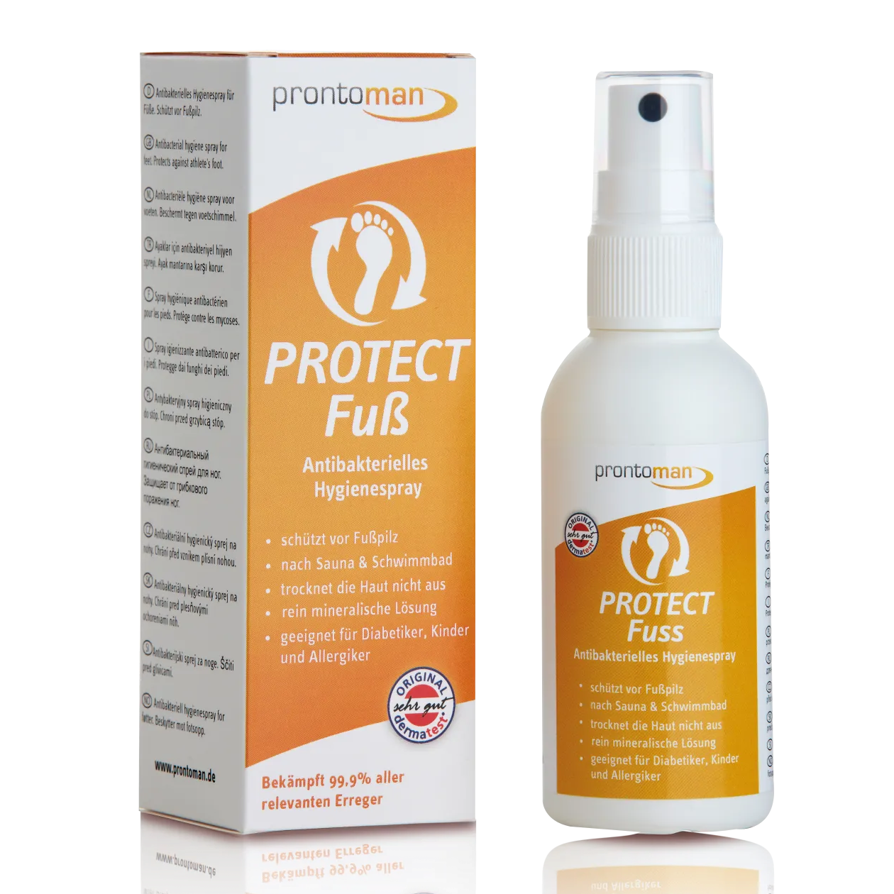 PRONTOMAN Protect Fuß – antibakterielles Hygienespray, 75ml