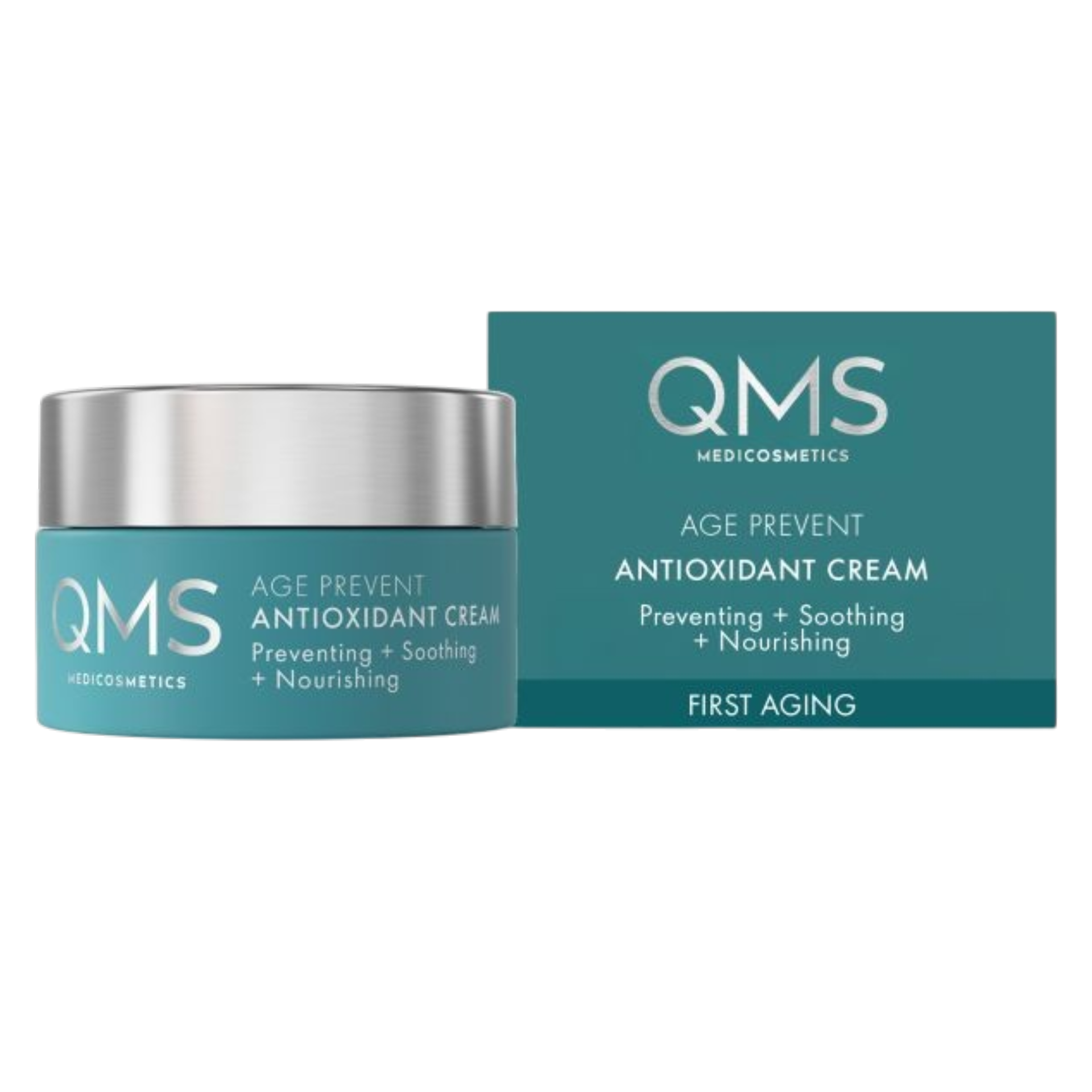 QMS Age Prevent Antioxidant Cream – für trockene, anspruchsvolle Haut, 15ml, Tiegel und Umkarton