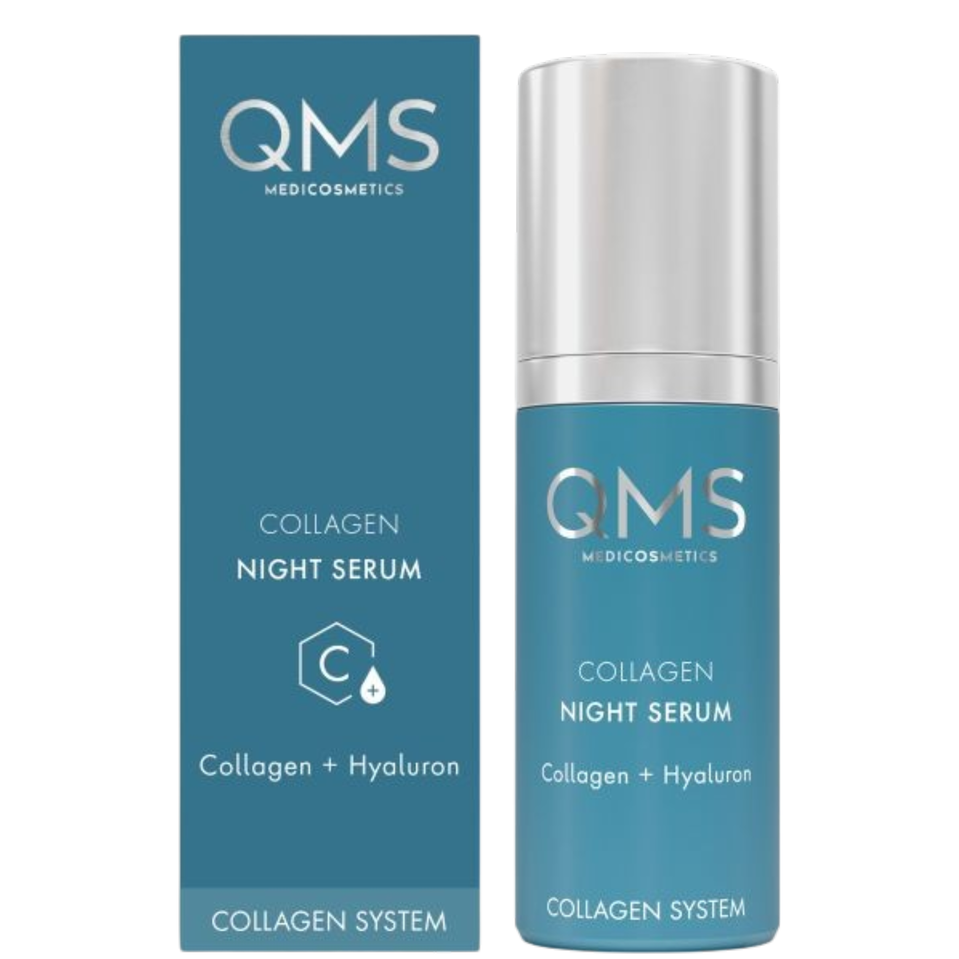 QMS Collagen Night Serum – Anti-Aging Pflege, 30ml, Spender und Umkarton