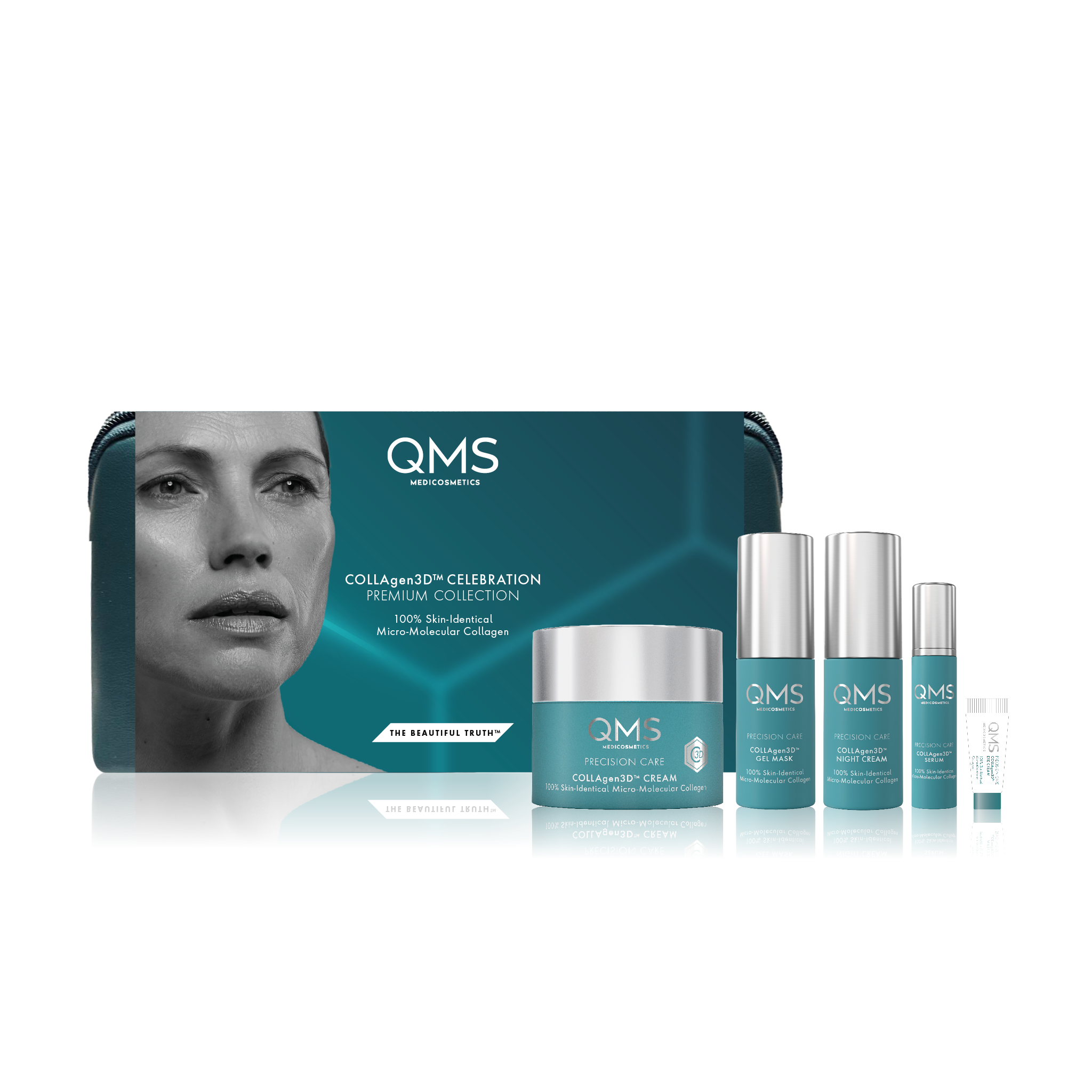 QMS Collagen3D™ Celebration Premium Collection, 1Stk, Tasche und Einzelprodukte