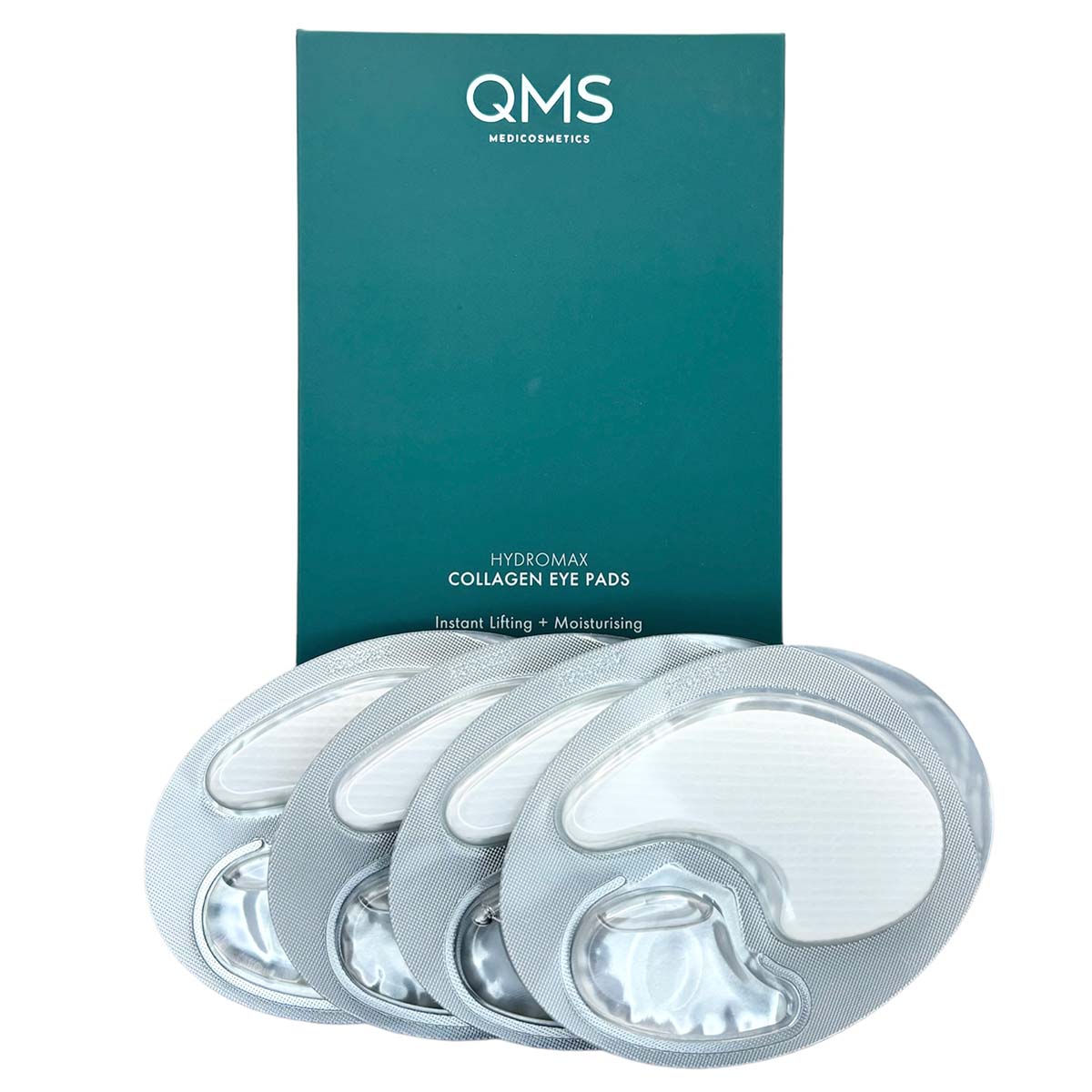 QMS Hydromax Collagen Eye Pads, 4x3,3ml, Einzelmasken und Umkarton