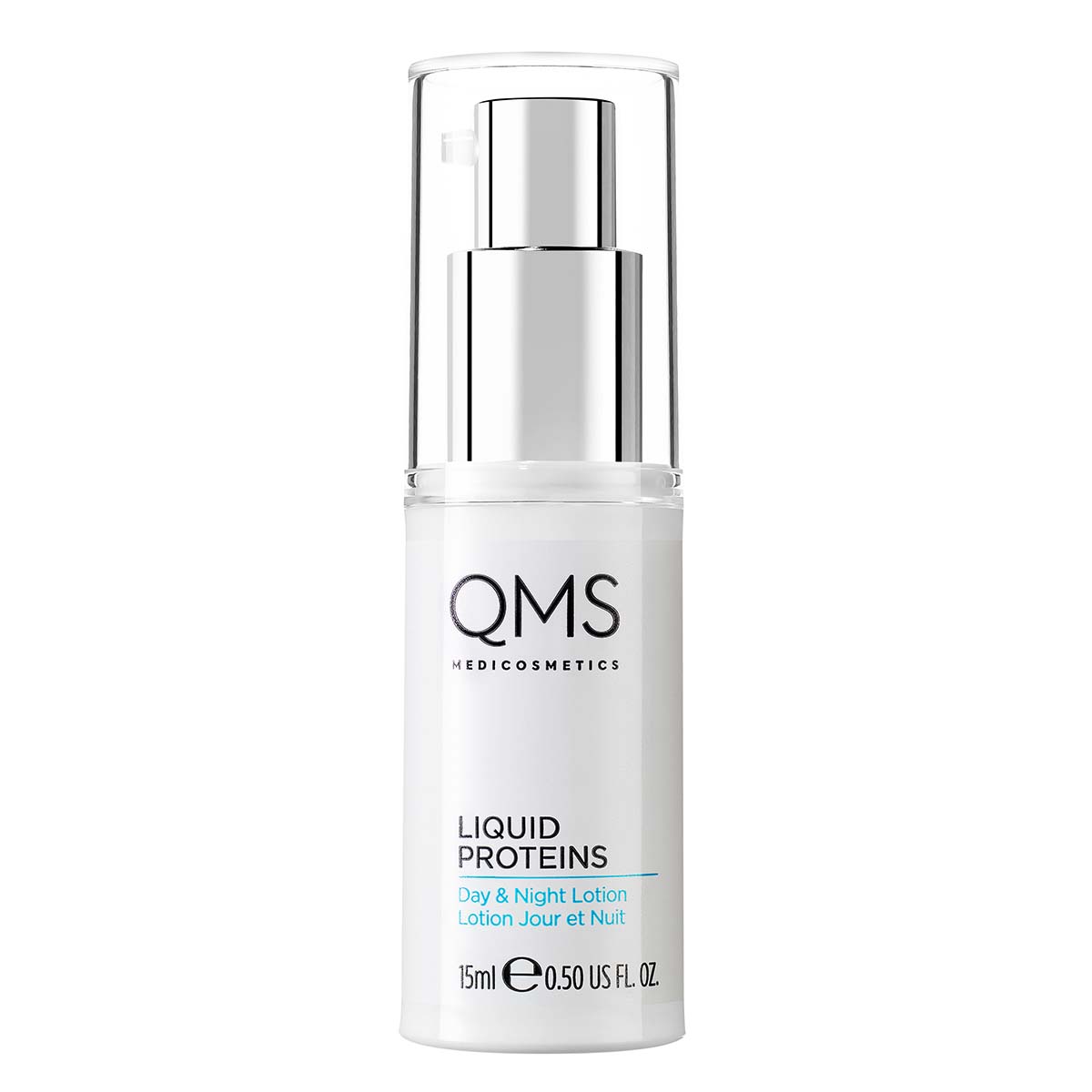 QMS Liquid Proteins Day & Night Lotion – für spröde Haut, 15ml, Pumpspender