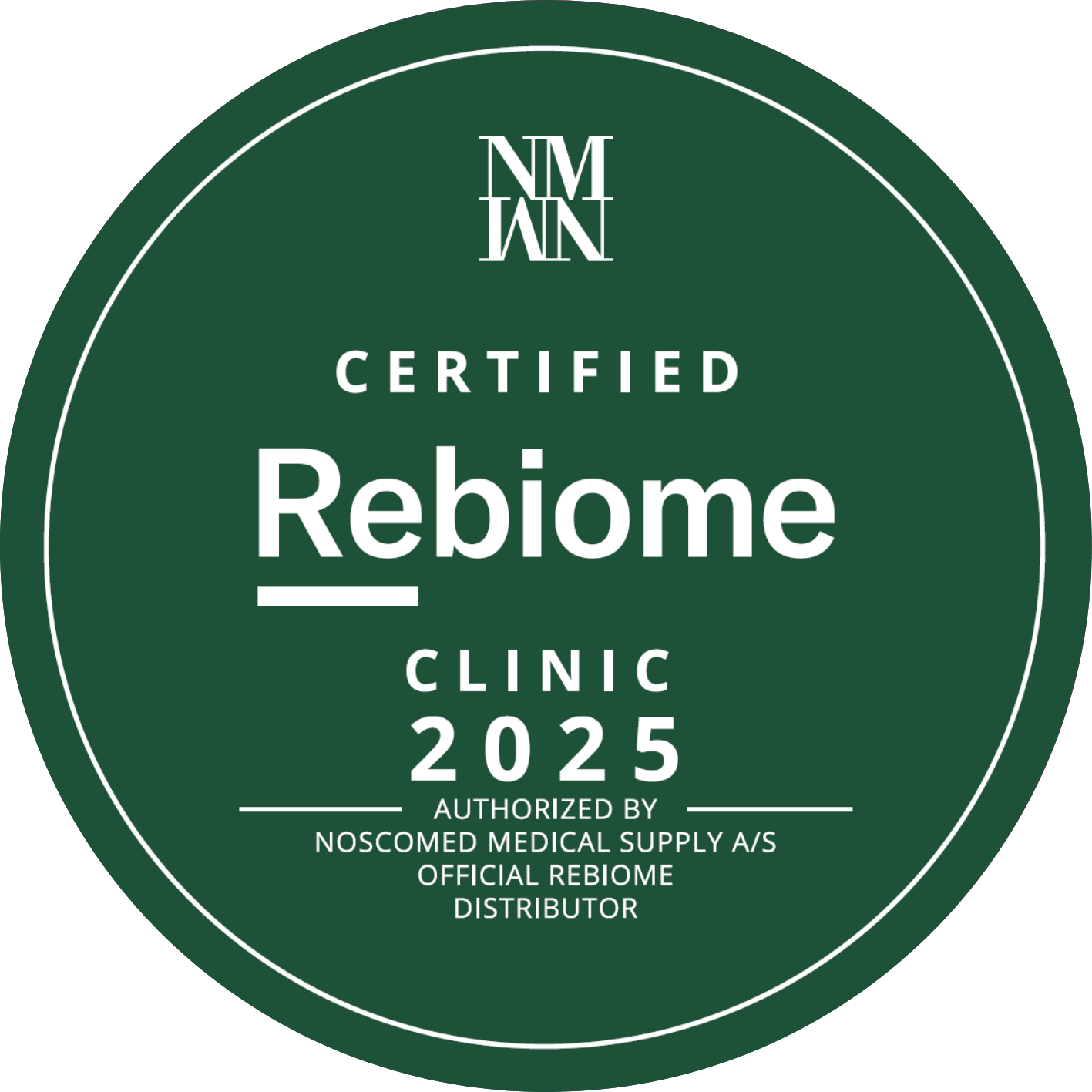 REBIOME certifies distributor sticker