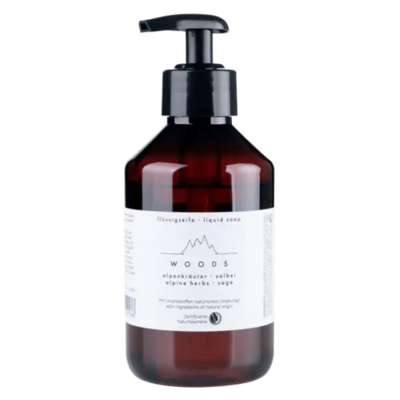 RUCK Flüssigseife WOODS Alpenkräuter & Salbei, 250ml, Pumpspender