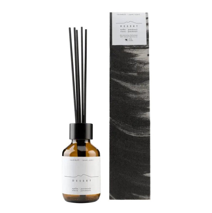 RUCK Raumduft inkl. 4 Duftstäbchen - DESERT Nelke & Patchouli, ., Flacon Duftstäbchen und Umverpackung