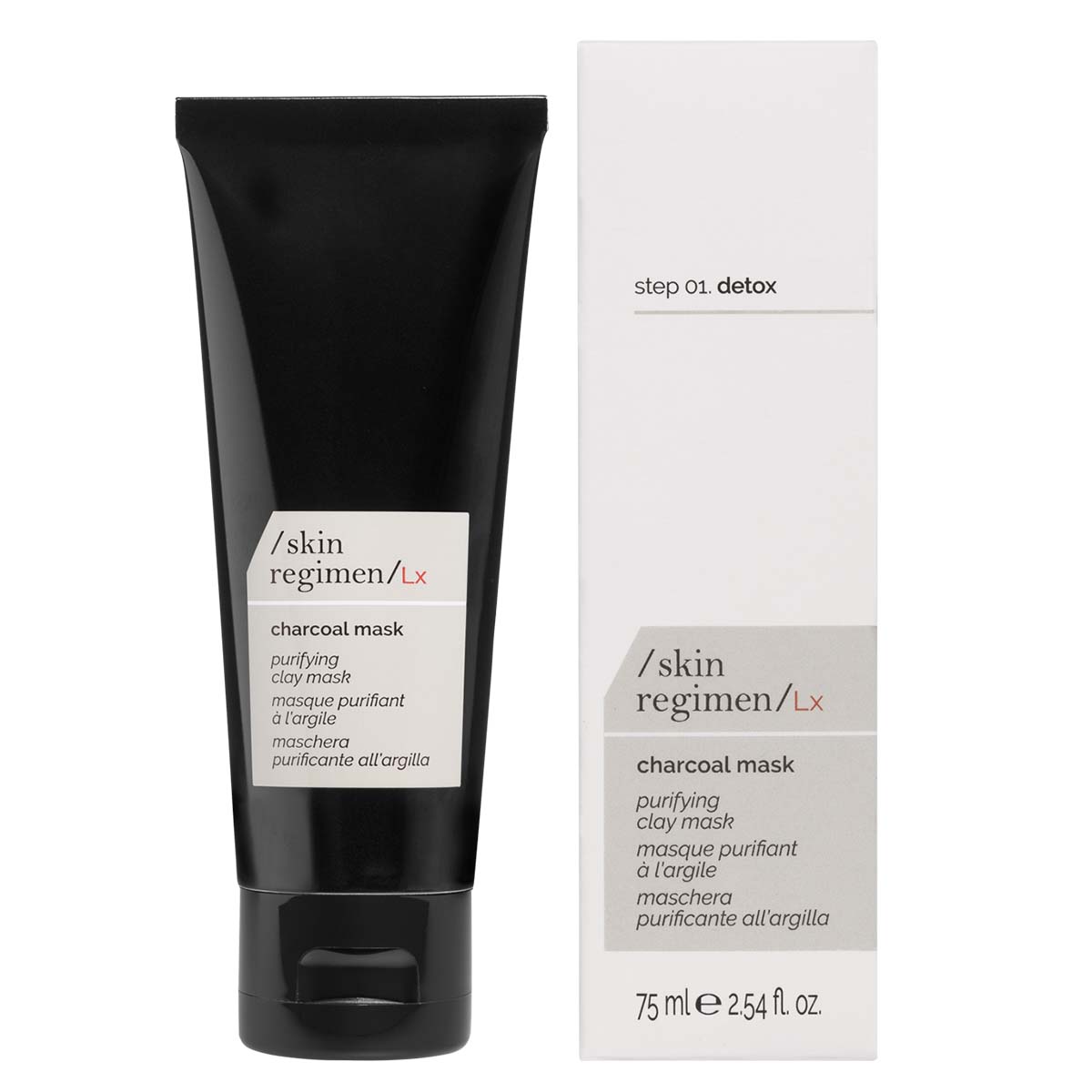 SKIN REGIMEN LX Charcoal Mask, 75ml, Tube und Umkarton
