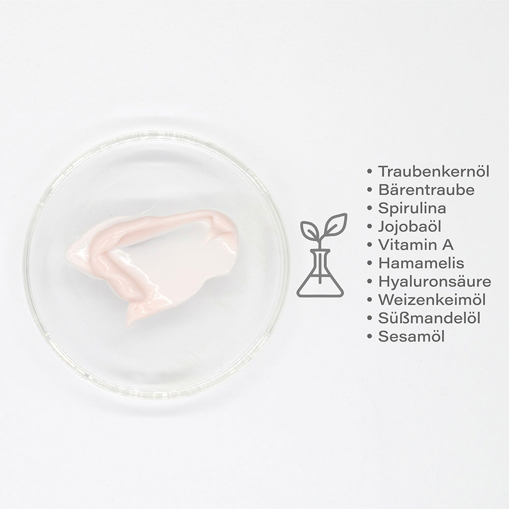 SKINFONIE the mask grape & bearberry – Crememaske, 200ml, Produktprobe in Petrischale