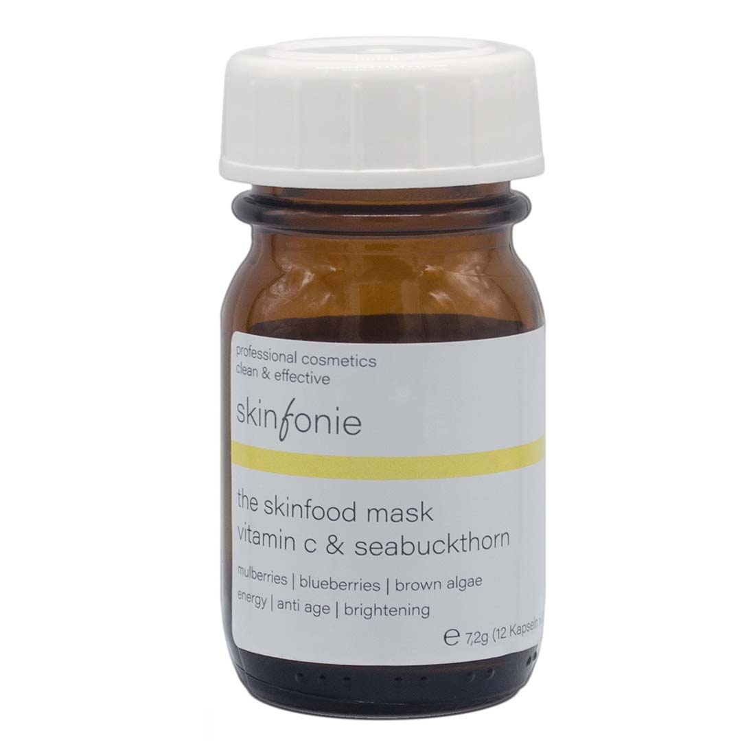 SKINFONIE the skinfood mask vitamin c & seabuckthorn – Mousse-Maske, 12Stk, Glas