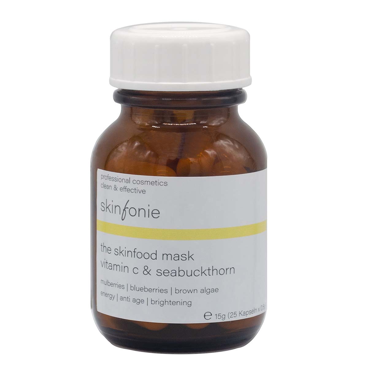 SKINFONIE the skinfood mask vitamin c & seabuckthorn – Mousse-Maske, 25Stk, Glas