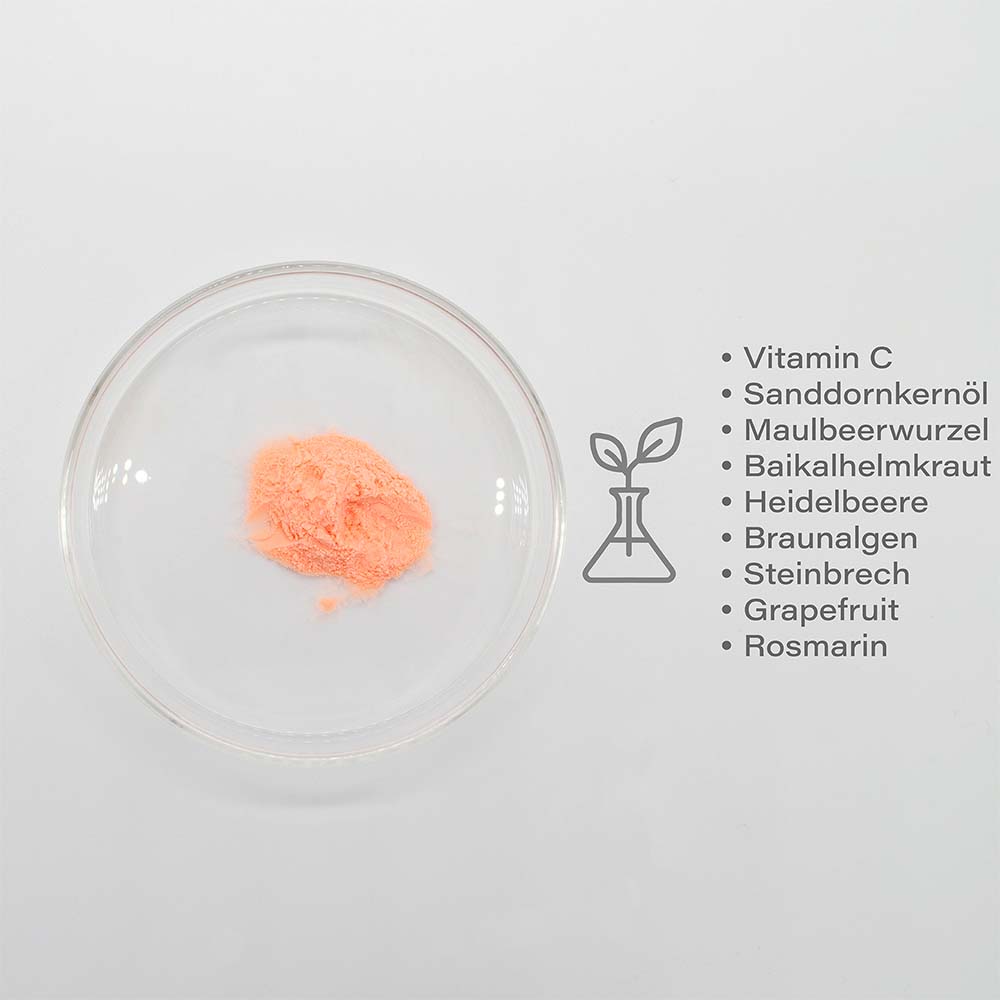 SKINFONIE the skinfood mask vitamin c & seabuckthorn – Mousse-Maske, 25Stk, Konsistenz und Wirkstoffauflisstung