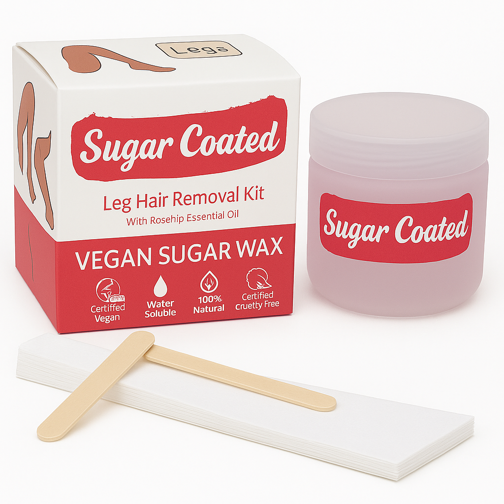 SUGAR COATED Bein – Haarentfernungs Set, 1Stk, Umkarton und Einzelprodukte