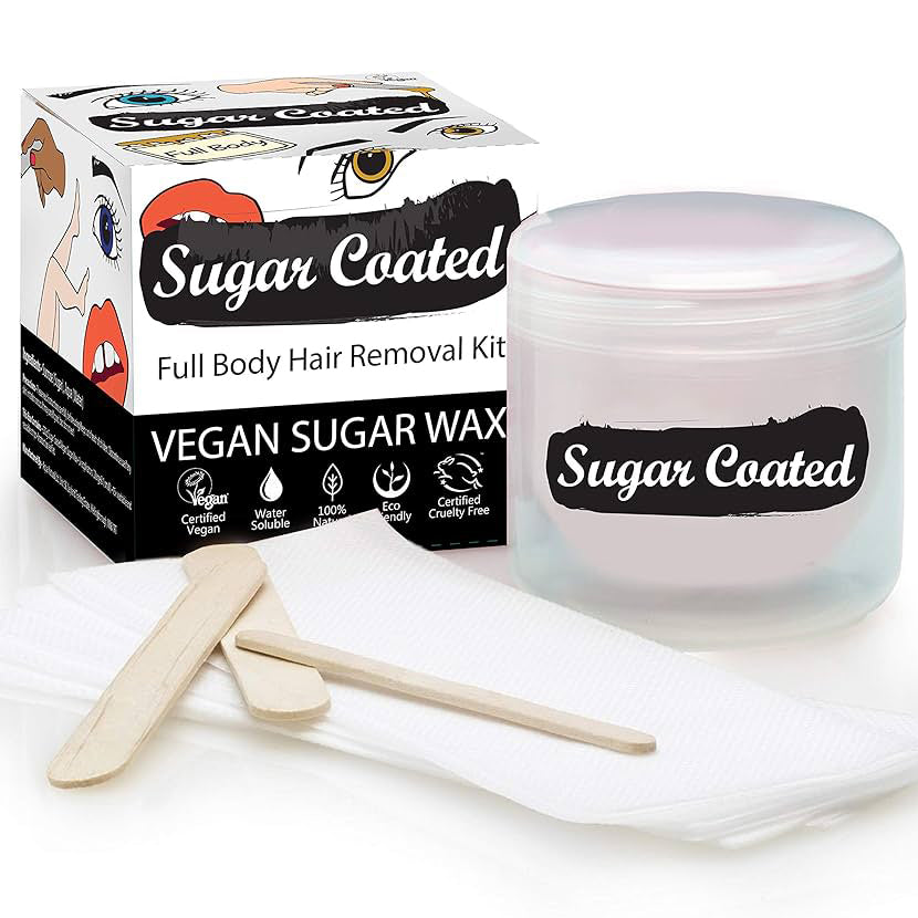 SUGAR COATED Full Body – Ganzkörper Haarentfernungs-Set, 1Stk, Umkarton und Einzelprodukte