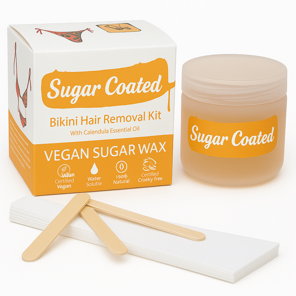 SUGAR COATED SUGAR COATED Bikinizone – Haarentfernungs-Set, 1Stk, Umkarton und Einzelprodukte