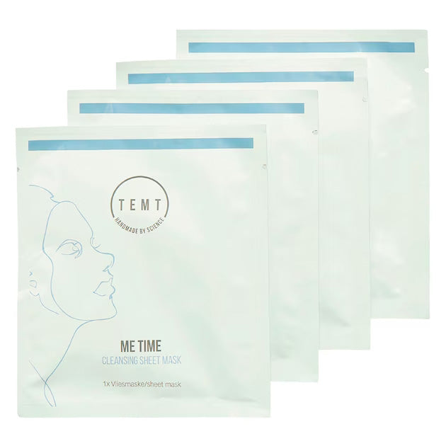 TEMT Me Time Cleansing Sheet Mask – mit Aktivkohle, 4Stk, Einzelsachets