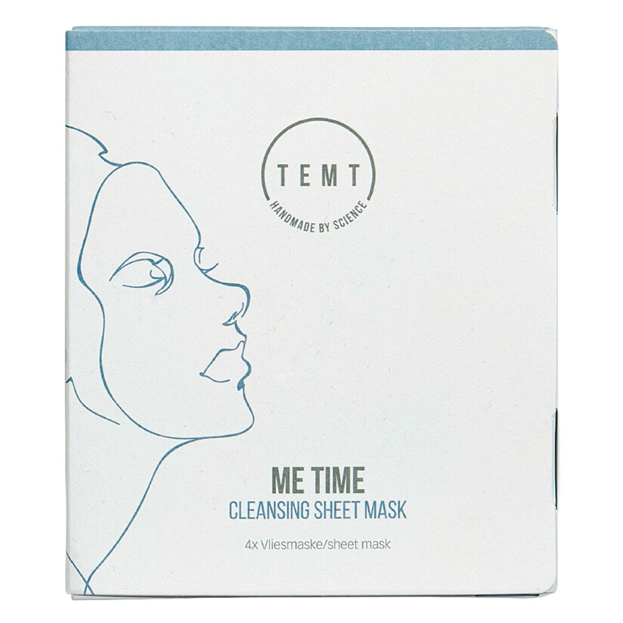 TEMT Me Time Cleansing Sheet Mask – mit Aktivkohle, 4Stk, Umkarton