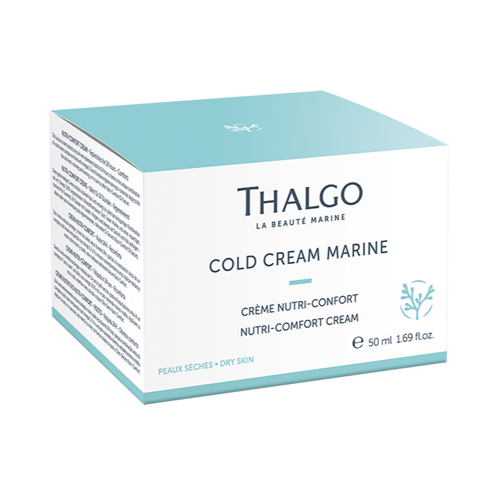 THALGO Cold Cream Marine 2.0 - Sanfte Nutri-Comfort Cream – für trockene und sensible Haut, 50ml, Umkarton