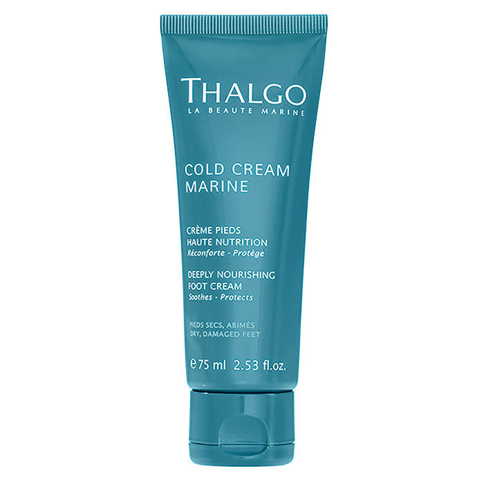 THALGO Cold Cream Marine - Feuchtigkeitsspendende Fußcreme, 75ml, Tube