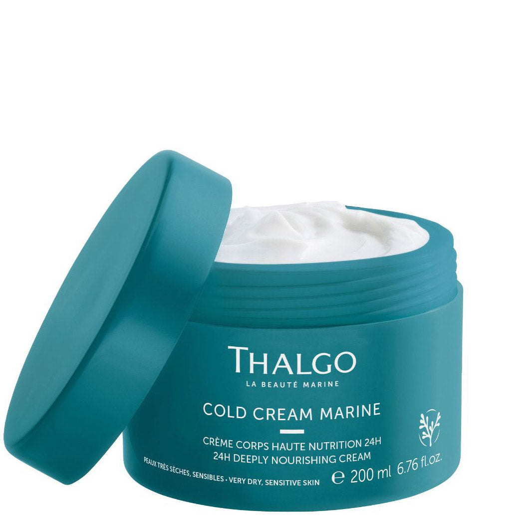 THALGO Cold Cream Marine - Feuchtigkeitsspendende Körpercreme, 200ml, Tiegel offen