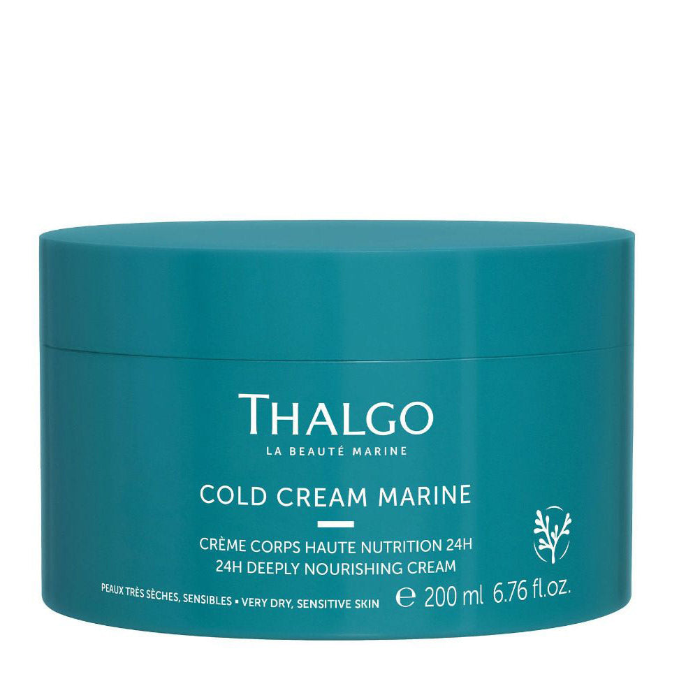 THALGO Cold Cream Marine - Feuchtigkeitsspendende Körpercreme, 200ml, Tiegel