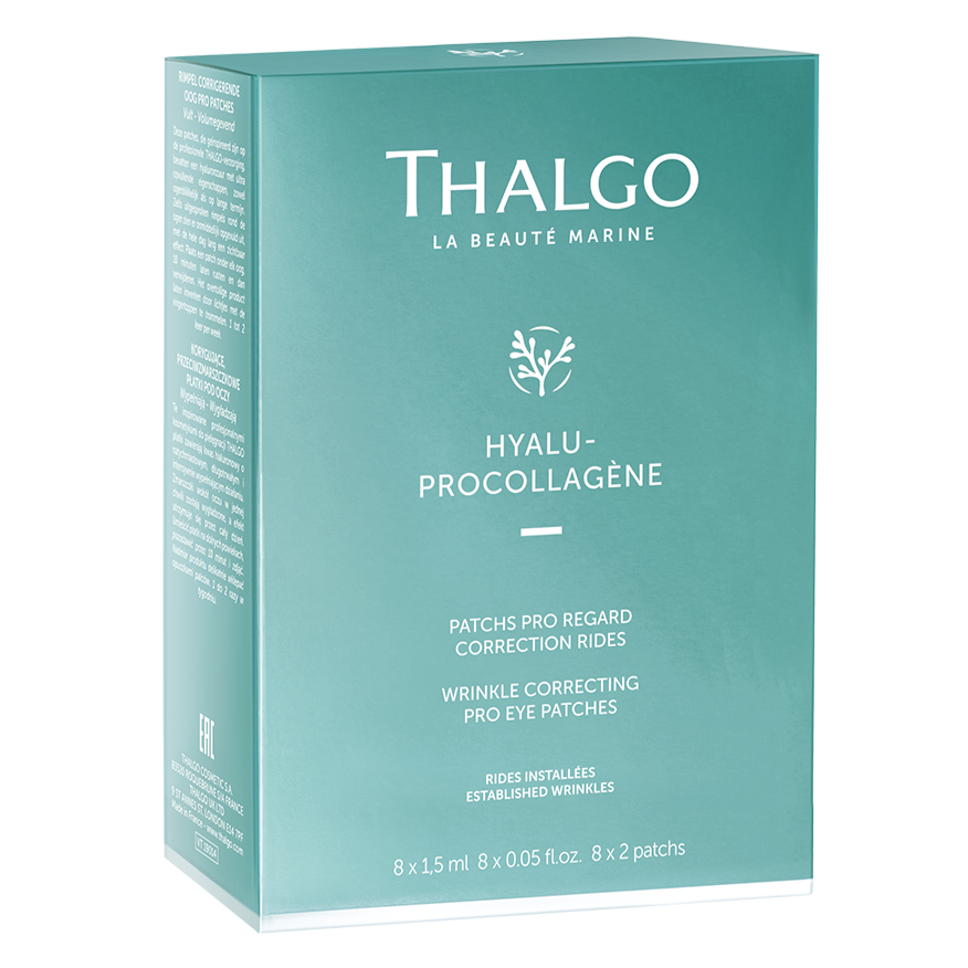 THALGO HYALU-PROCOLLAGÈNE - Faltenkorrigierende Augenpads, 8x1,5ml, Umverpackung