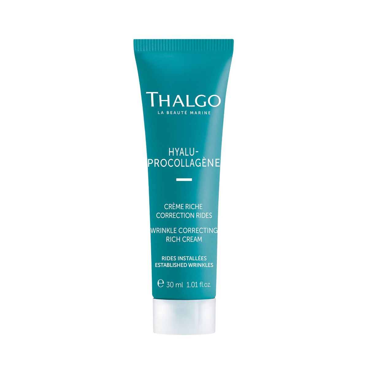 THALGO HYALU-PROCOLLAGÈNE - Reichhaltige Faltenkorrigierende Creme – Reisegröße, 30ml, Tube