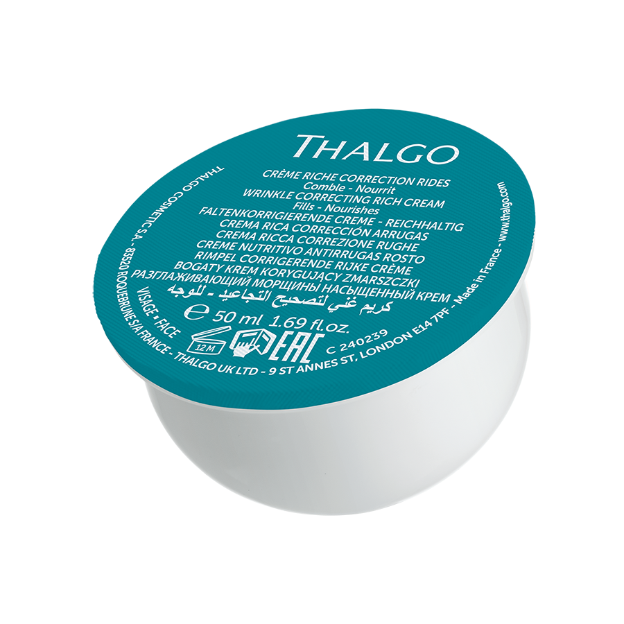 THALGO HYALU-PROCOLLAGÈNE - Reichhaltige Faltenkorrigierende Creme – REFILL, 50ml, Kapsel