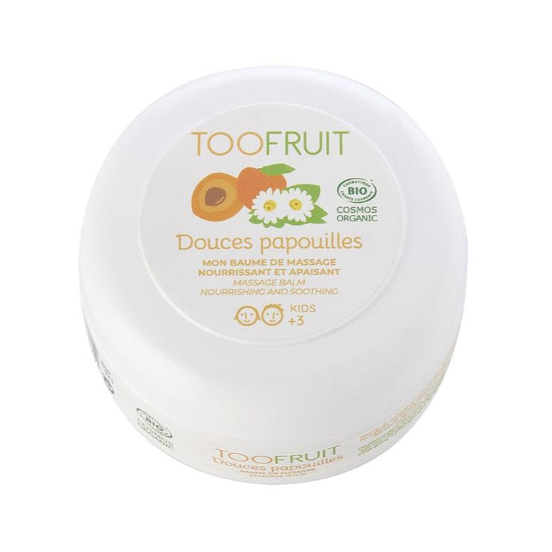 TOOFRUIT Douces Papouilles Massagebalsam – Aprikose-Kamille, 75ml, Tiegel