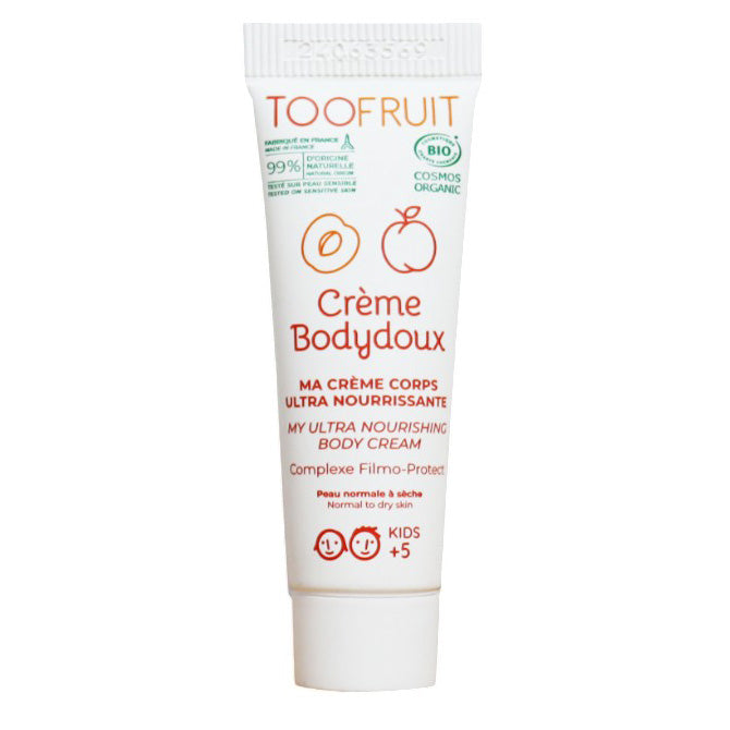 TOOFRUIT Körpercreme Pfirsich - Aprikose – Reisegröße, 10ml, Tube
