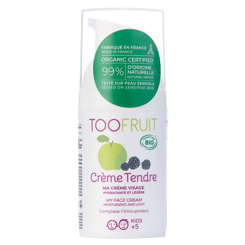 TOOFRUIT Leichte Gesichtscreme – Apfel - Brombeere, 30ml, Pumpspender
