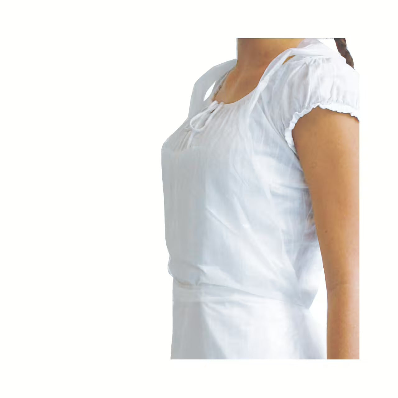 UNICLVOES Einwegschürzen 76 x 125 cm, 50stk, Detailansicht Schultern