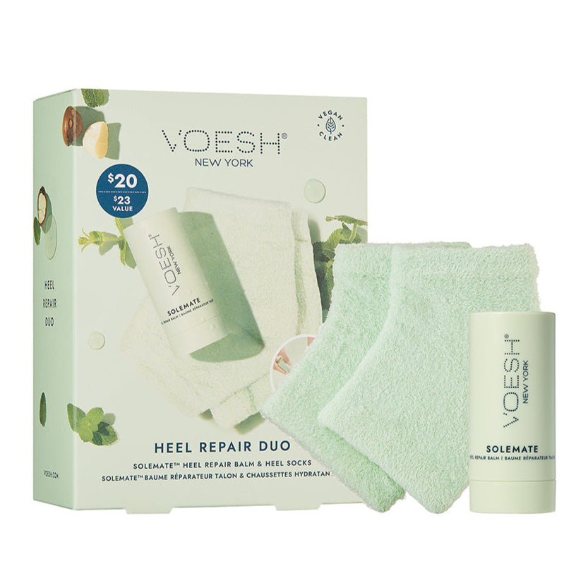 VOESH Heel Repair Duo  – Heel Repair Balm + Heel Socks, 1Paar+22ml, Umkarton und Einzelprodukte