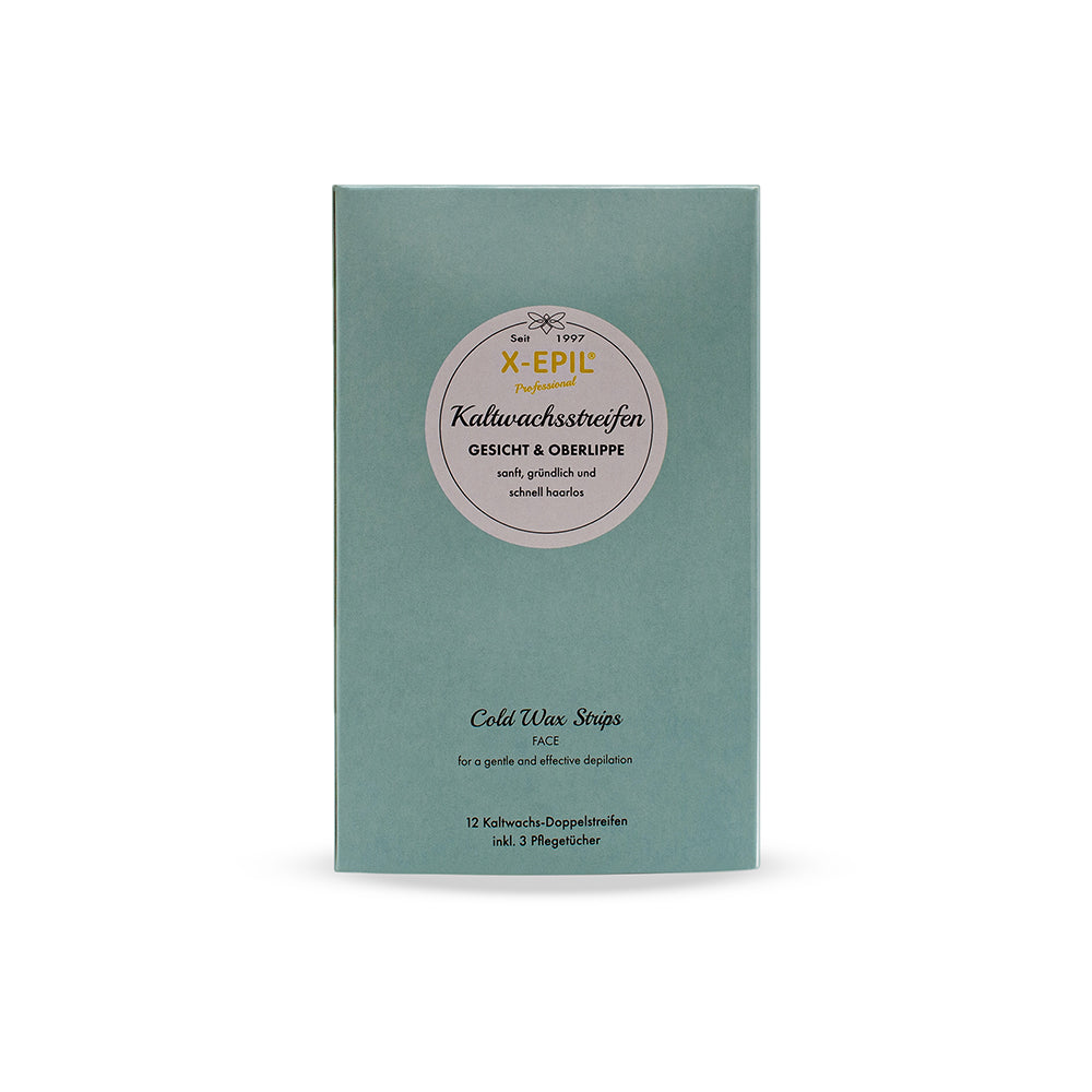 X-EPIL Kaltwachs-Enthaarungsstreifen schmal – Gesicht, 24Stk, Umkarton