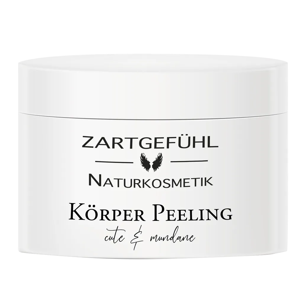 ZARTGEFÜHL Körperpeeling Cute & Mundane – Duftrichtung Mandarine, 300ml, Dose geschlossen