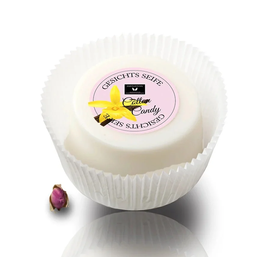 ZARTGEFÜHL Luxus-Gesichtsseife "Cotton Candy" – Duftrichtung Vanille, 100g