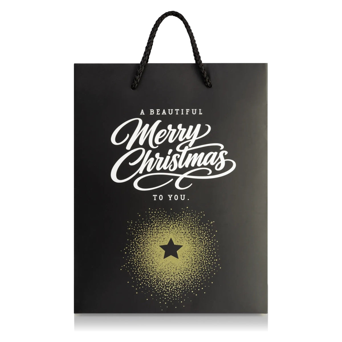 Papier-Tragetasche "Merry Christmas" 17,8 x 10,3 x 22,8 cm