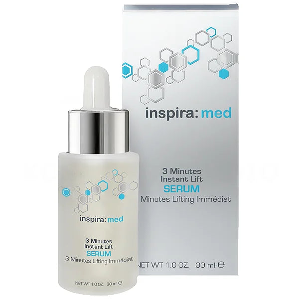INSPIRA:COSMETICS inspira:med 3 Minutes Instant Lift Serum – 3-Minuten-Sofortglättung für straffe Haut, 30ml, Pipettenflasche und Umkarton