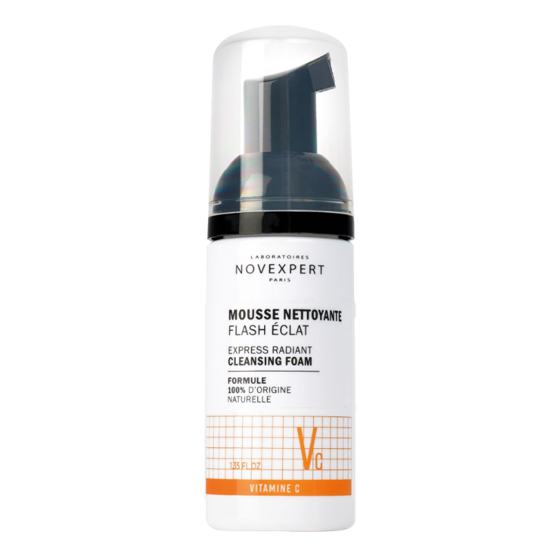 NOVEXPERT Express Radiance Cleansing Foam  – Reisegröße, 40ml, Schaumspender