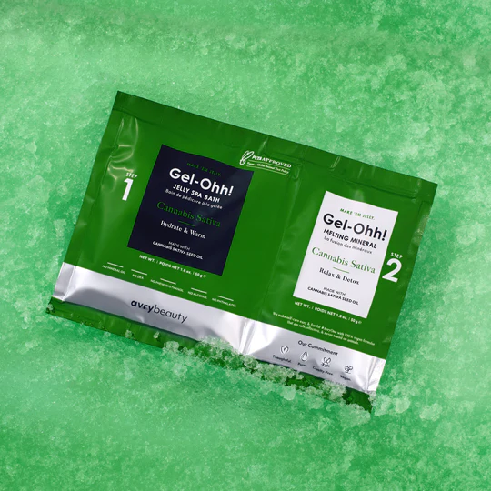 AVRYBEAUTY Gel-Ohh! Jelly Spa Bath – Hanfsamenöl – Ein neues Fußbade-Erlebnis mit Wow-Effekt – entspannend, pflegend und außergewöhnlich, 100gr., 1