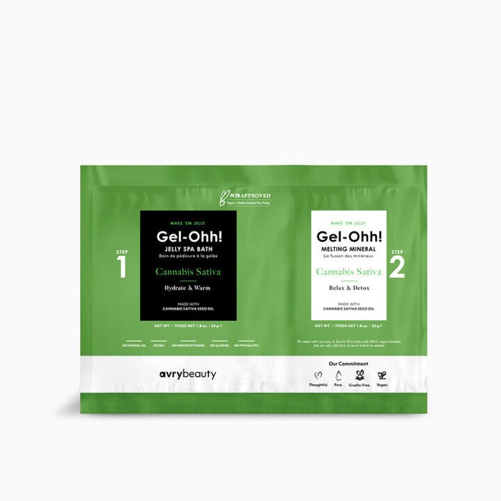 AVRYBEAUTY Gel-Ohh! Jelly Spa Bath – Hanfsamenöl – Ein neues Fußbade-Erlebnis mit Wow-Effekt – entspannend, pflegend und außergewöhnlich, 100gr.