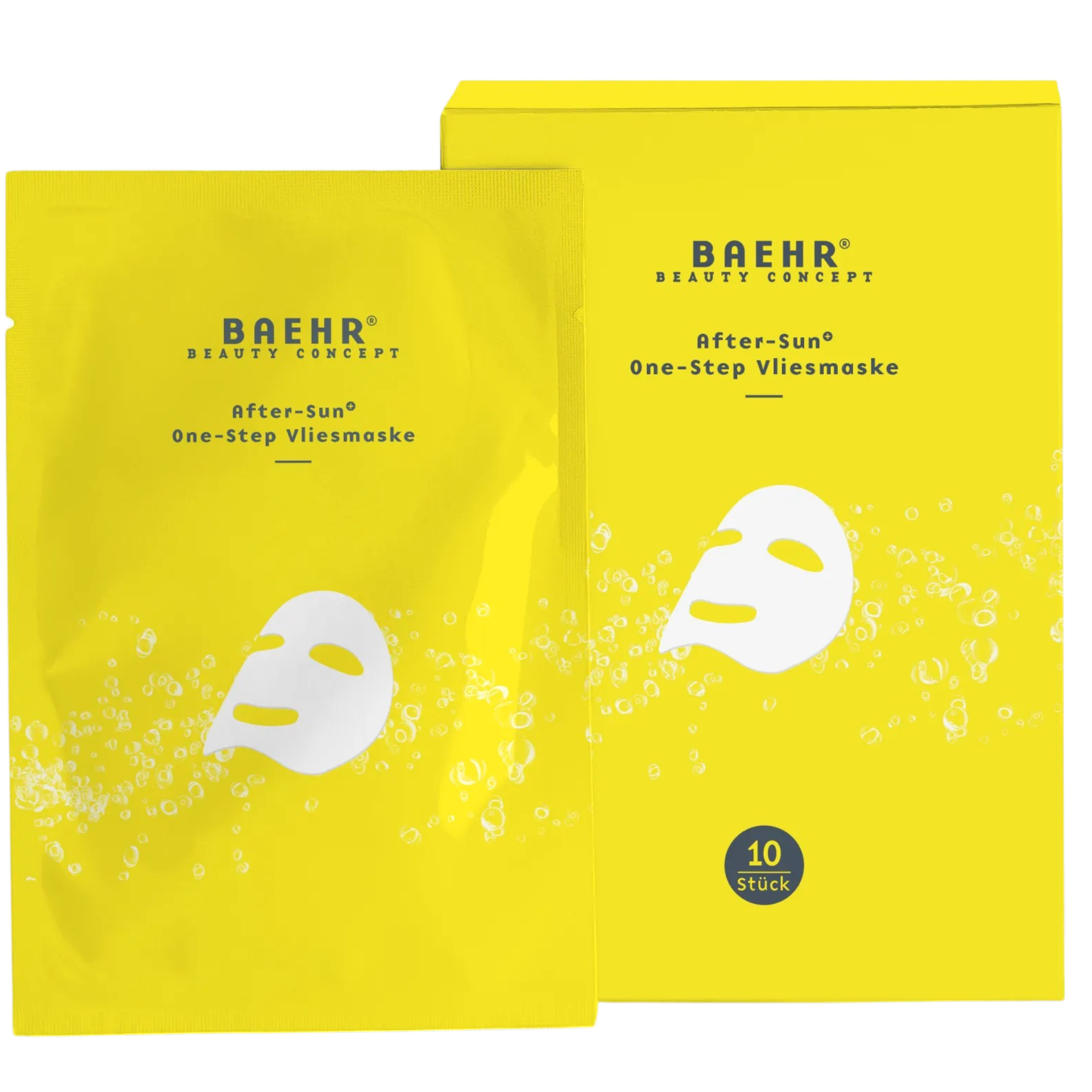 BAEHR After-Sun+ One-Step Vliesmasken – für sonnengestresste Haut, 10Stück, Sachet mit Umkarton