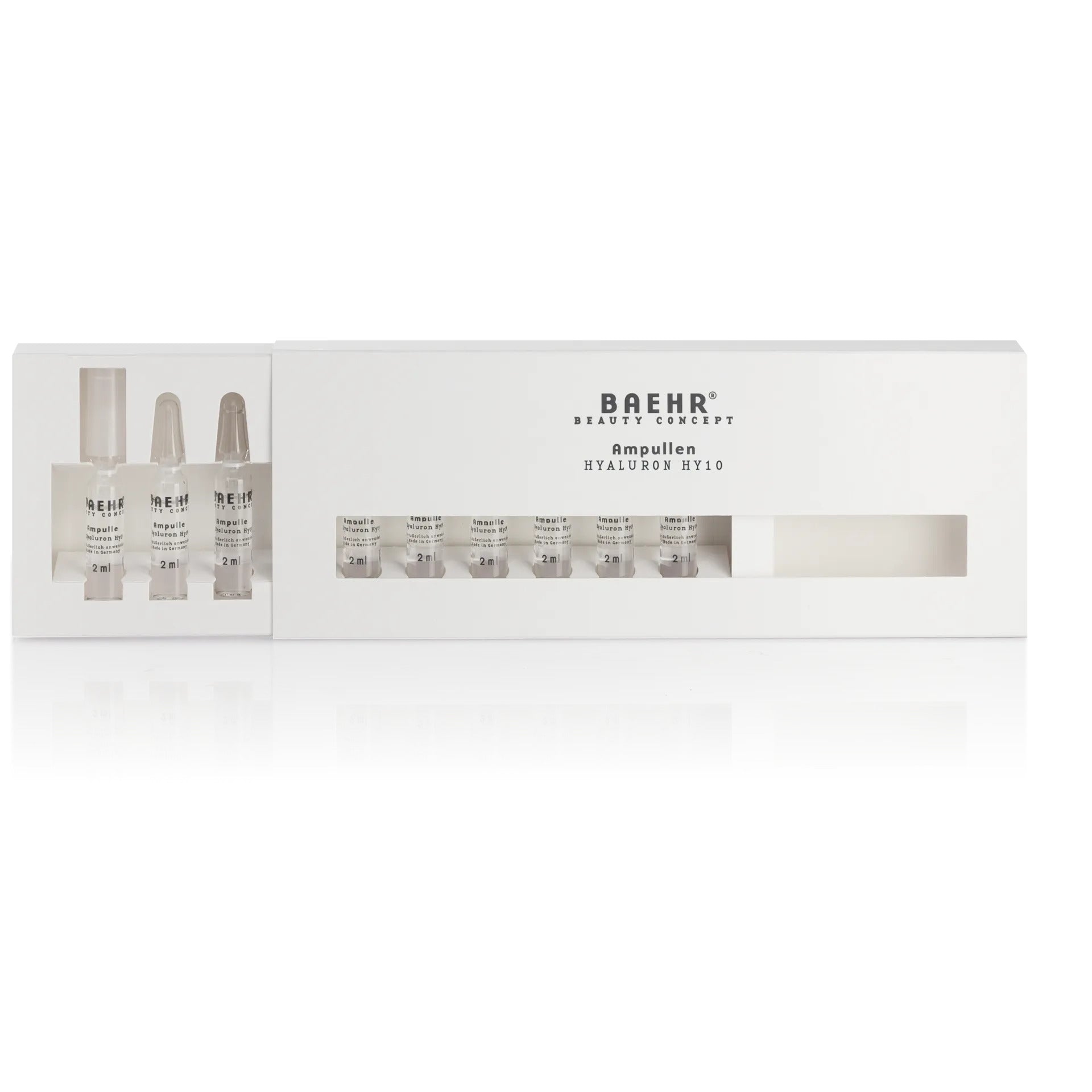 BAEHR beauty concept Ampulle Hyaluron Hy10, 10x2ml, Umverpackung offen