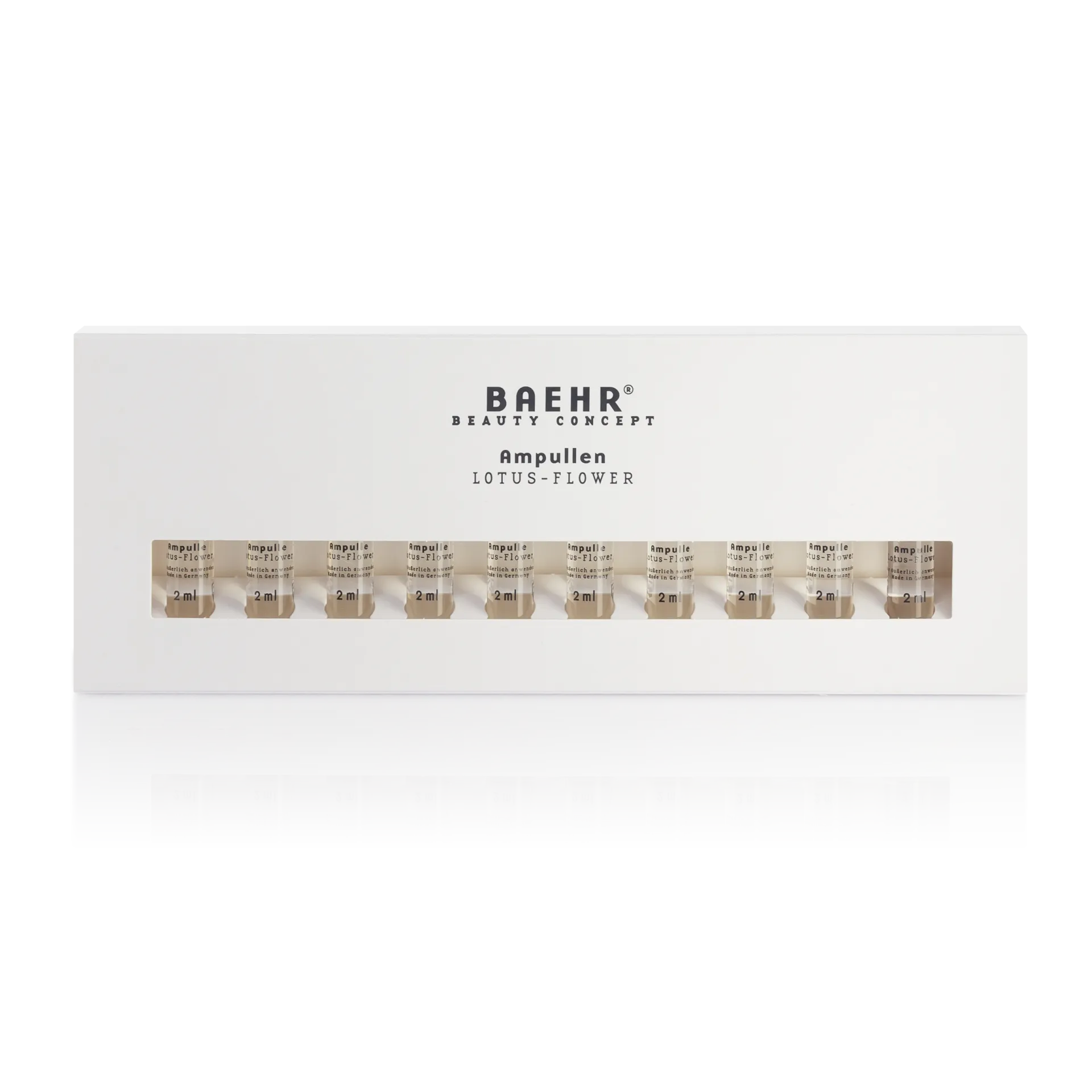 BAEHR beauty concept Ampulle Lotus-Flower – für glattere, straffere Haut, 10x2ml, Umkarton geschlossen
