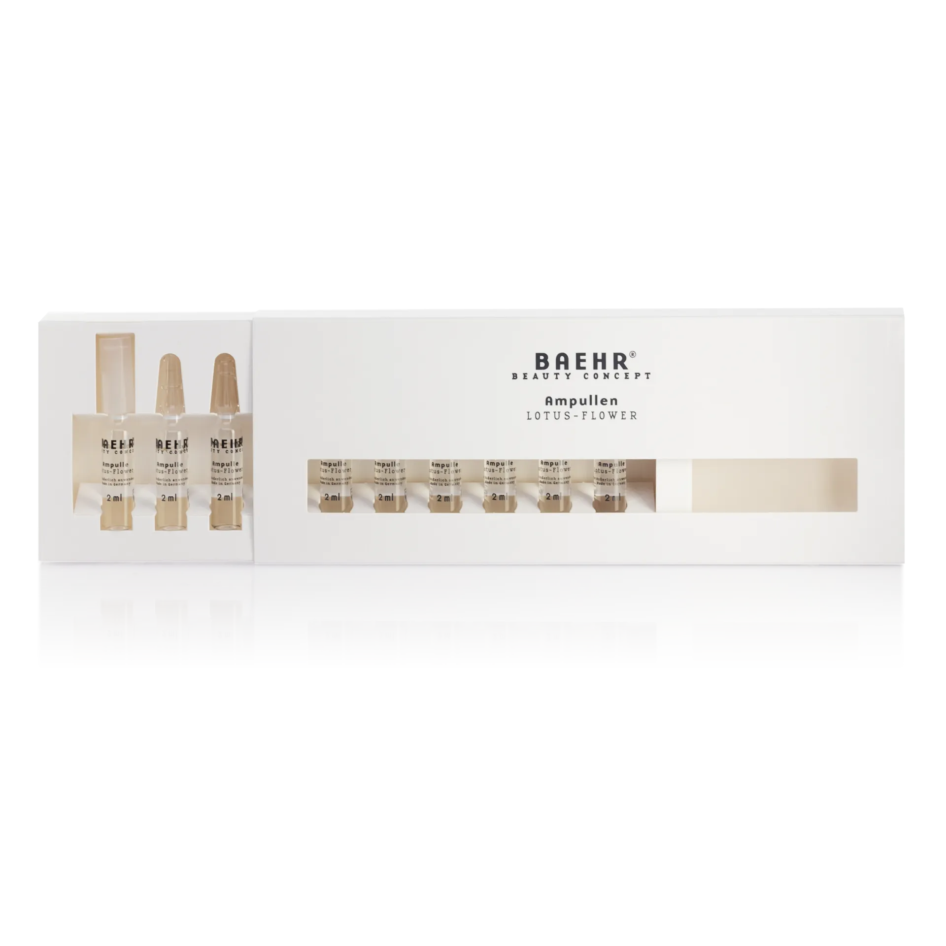 BAEHR beauty concept Ampulle Lotus-Flower – für glattere, straffere Haut, 10x2ml, Umkarton offen