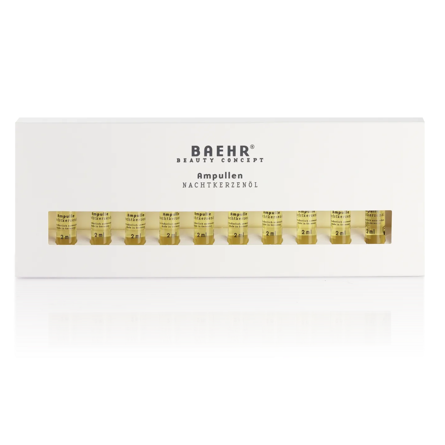 BAEHR beauty concept Ampulle Nachtkerzenöl – Pflege für trockene Haut, 10x2ml, Umkarton