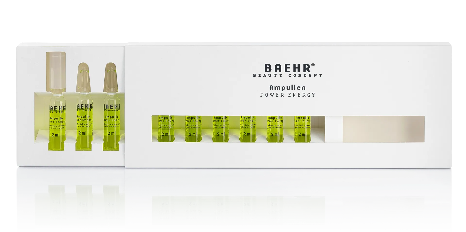 BAEHR beauty concept Ampulle Power Energy  – Frische & Glow für müde Haut, 10x2ml, Umkarton offen